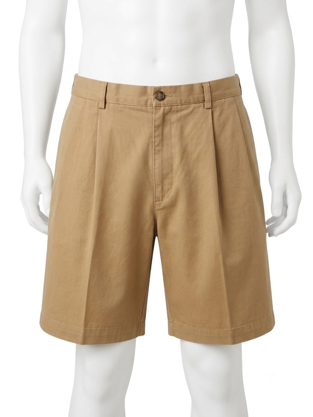 L.L. Bean Wrinkle-Free Double L Chino Shorts Natural Fit Hidden Comfort Waist 8"